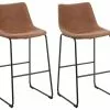 Beliani Conjunto De 2 Sillas De Bar De Poliéster Marrón Dorado/negro FRANKS -Sillas Ventas undef src sa picid 724906 type whitesh image