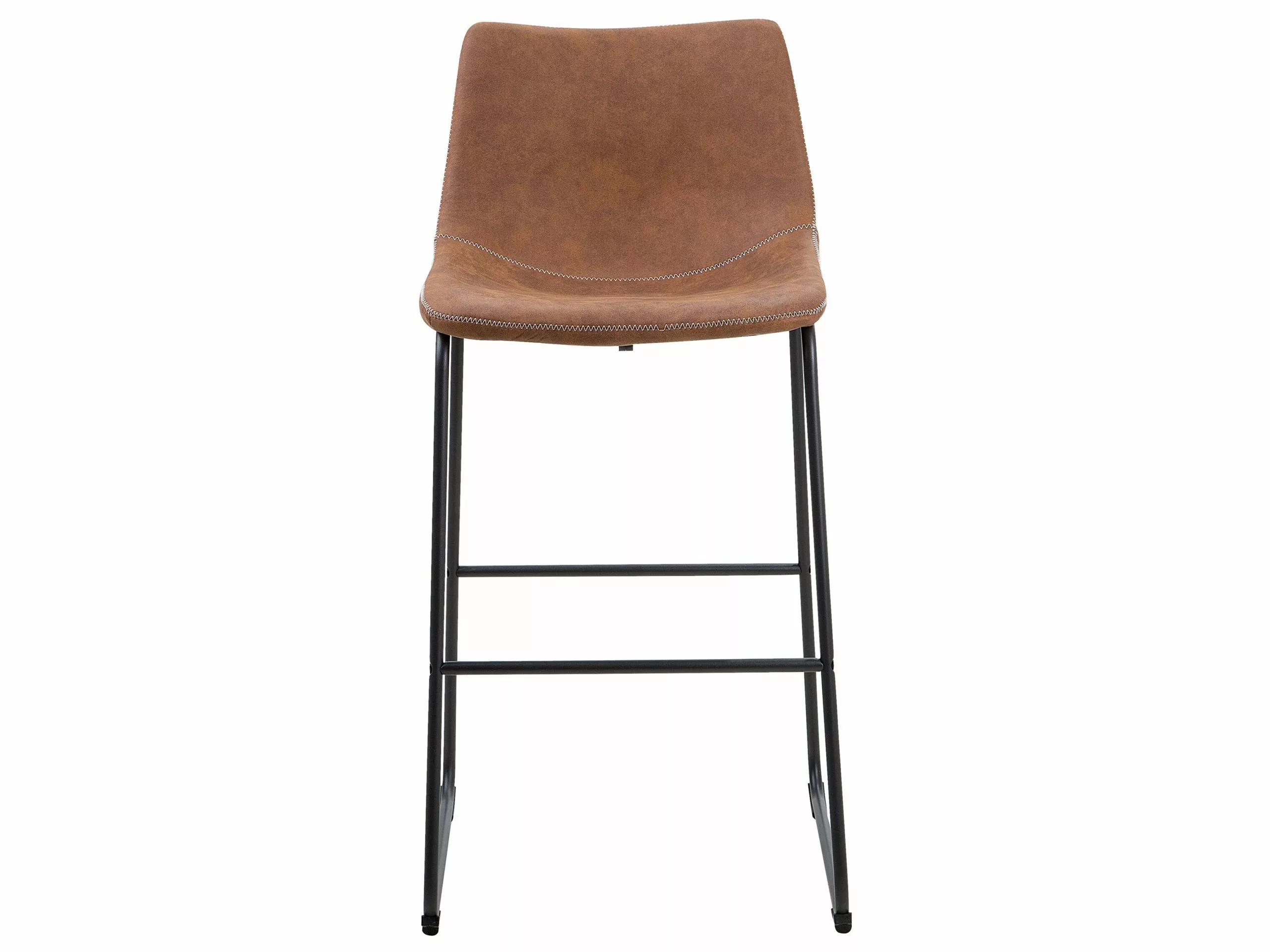 Beliani Conjunto De 2 Sillas De Bar De Poliéster Marrón Dorado/negro FRANKS 6 Beliani Conjunto De 2 Sillas De Bar De Poliéster Marrón Dorado/negro FRANKS - Imagen 4