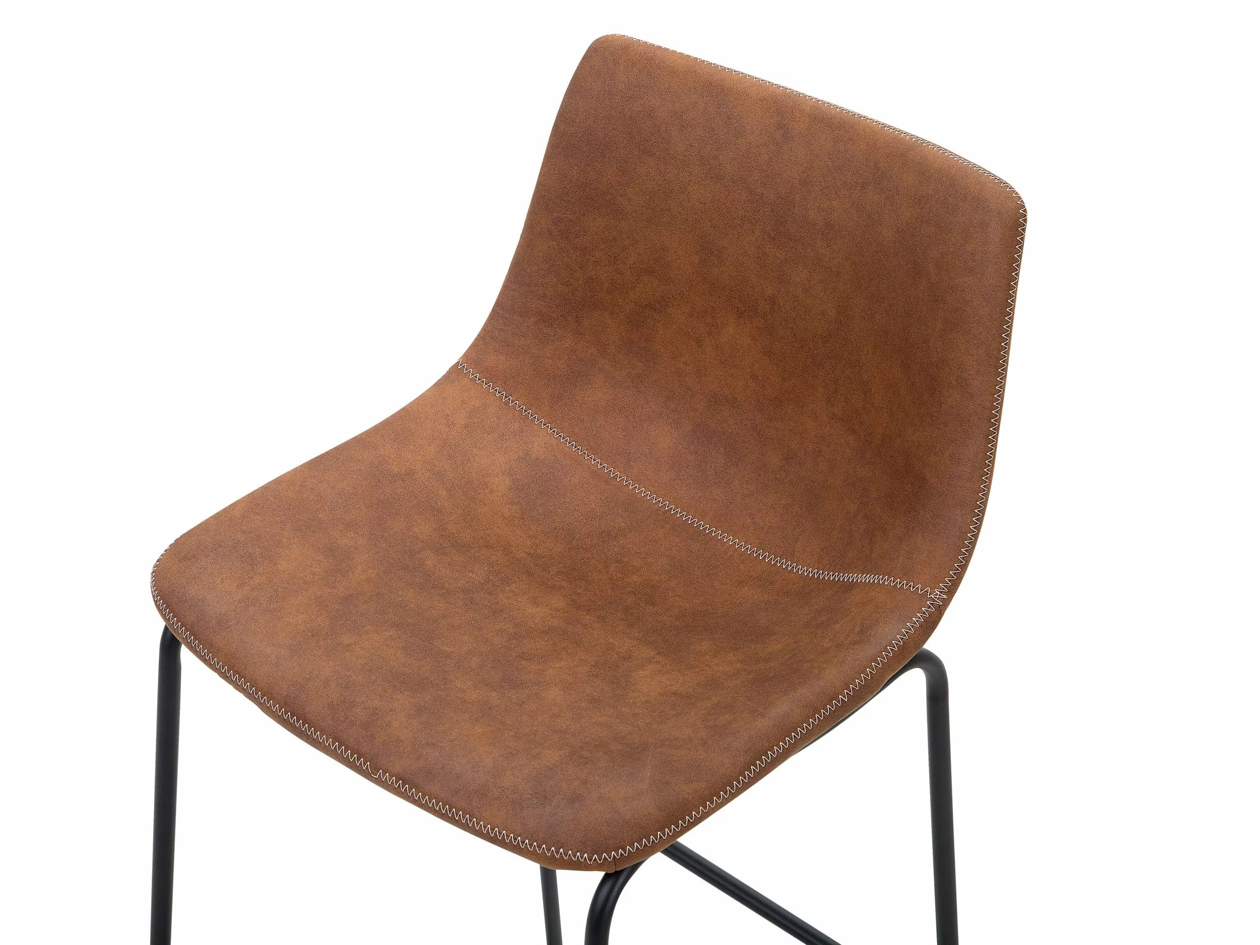 Beliani Conjunto De 2 Sillas De Bar De Poliéster Marrón Dorado/negro FRANKS 9 Beliani Conjunto De 2 Sillas De Bar De Poliéster Marrón Dorado/negro FRANKS - Imagen 7