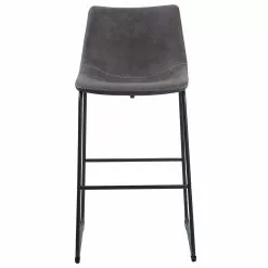 Beliani Conjunto De 2 Sillas De Bar De Poliéster Gris/negro FRANKS -Sillas Ventas undef src sa picid 724956 type whitesh image scaled