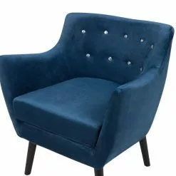 Beliani Sillón De Terciopelo Azul DRAMMEN 16 Beliani Sillón De Terciopelo Azul DRAMMEN -Sillas Ventas undef src sa picid 727251 type whitesh image scaled