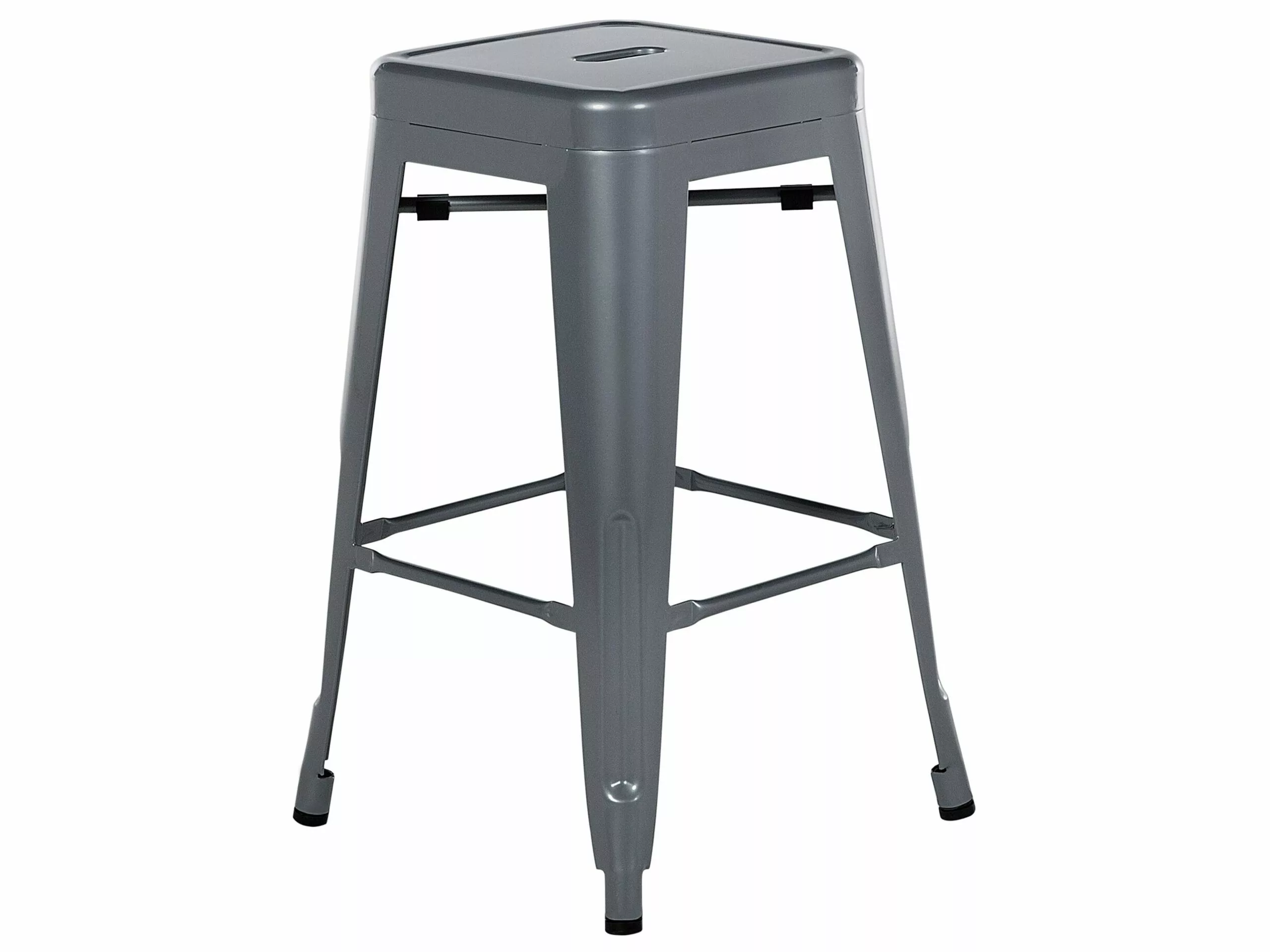 Beliani Conjunto De 2 Taburetes De Metal Gris 60 Cm CABRILLO 5 Beliani Conjunto De 2 Taburetes De Metal Gris 60 Cm CABRILLO - Imagen 3