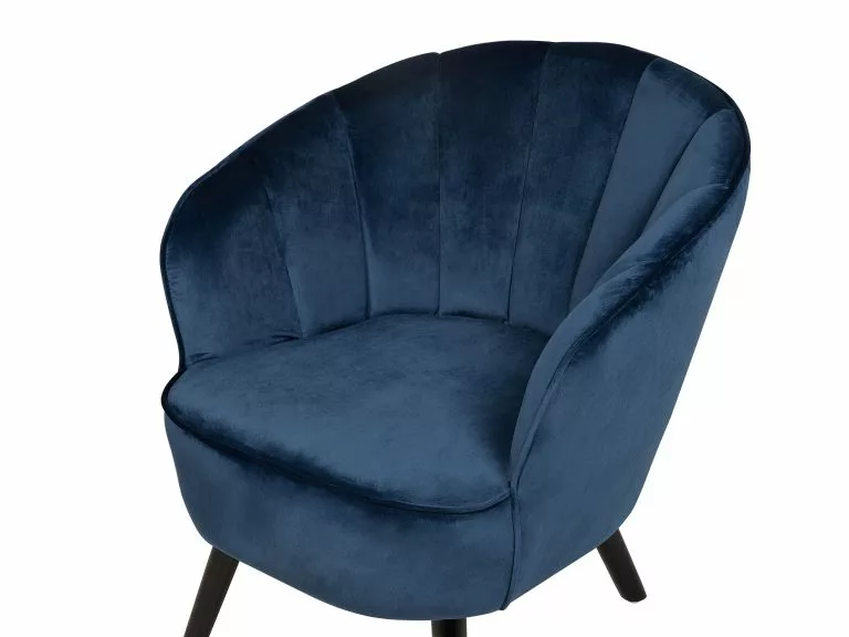 Beliani Sillón De Terciopelo Azul DALA 8 Beliani Sillón De Terciopelo Azul DALA - Imagen 6