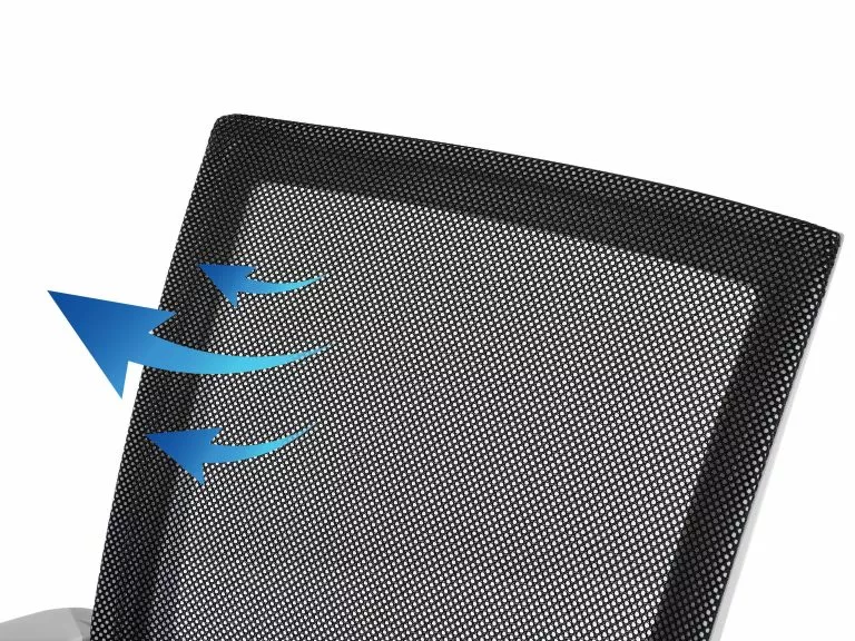 Beliani Silla De Oficina Reclinable De Poliéster Negro/blanco LEADER - Imagen 7