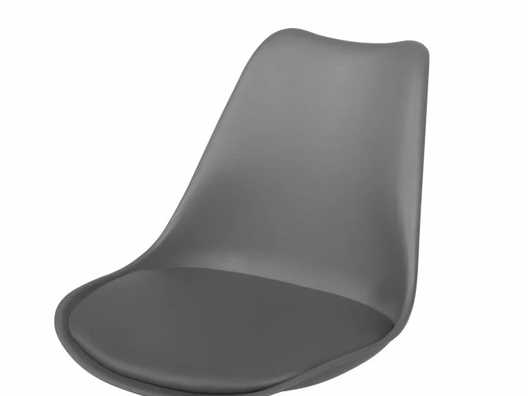 Beliani Silla De Oficina Gris/madera Clara DAKOTA II - Imagen 6