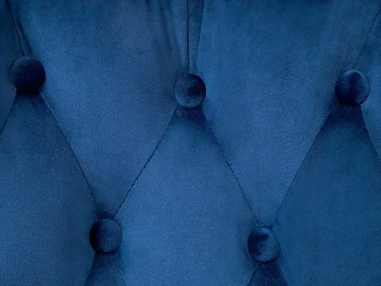 Beliani Silla De Oficina De Terciopelo Azul Marino/negro/plateado PARRISH - Imagen 8