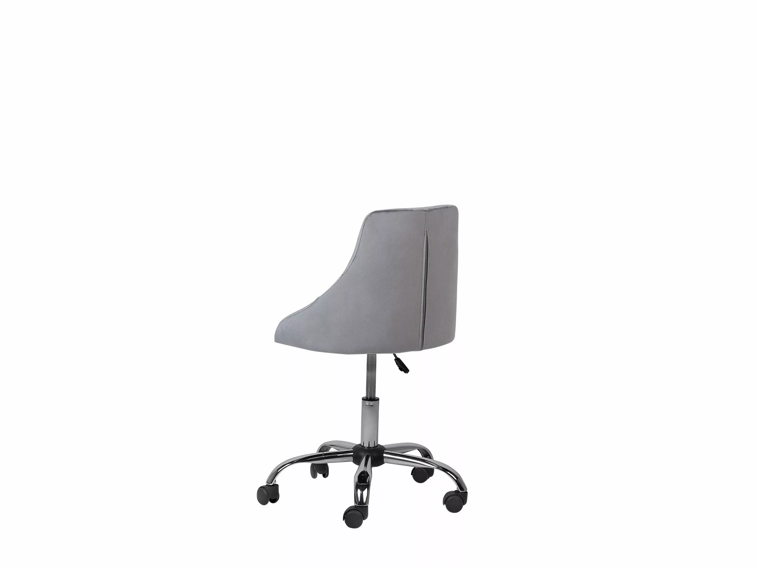Beliani Silla De Oficina De Terciopelo Gris/negro/plateado PARRISH - Imagen 7