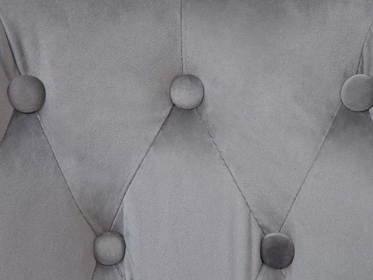 Beliani Silla De Oficina De Terciopelo Gris/negro/plateado PARRISH - Imagen 9