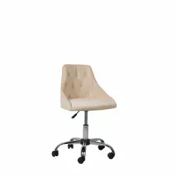 Beliani Silla De Oficina De Terciopelo Beige/negro/plateado PARRISH -Sillas Ventas undef src sa picid 732462 type whitesh image