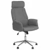 Beliani Silla De Oficina Reclinable De Poliéster Gris/plateado PILOT -Sillas Ventas undef src sa picid 735132 type whitesh image