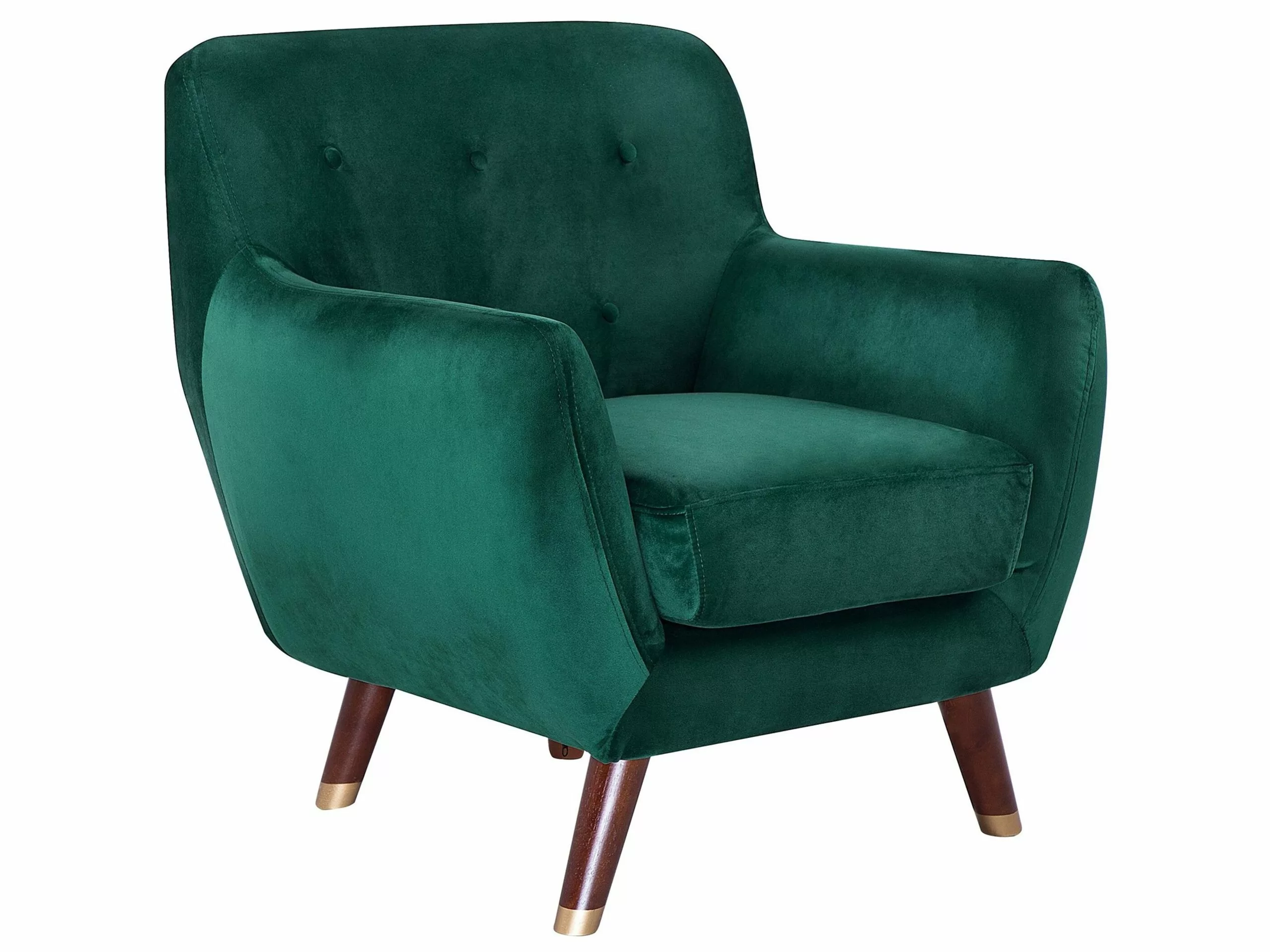 Beliani Sillón De Terciopelo Verde BODO 3 Beliani Sillón De Terciopelo Verde BODO