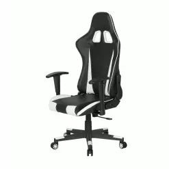 Beliani Silla De Oficina Reclinable De Piel Sintética Negro/blanco GAMER 14 Beliani Silla De Oficina Reclinable De Piel Sintética Negro/blanco GAMER -Sillas Ventas undef src sa picid 738371 type whitesh image