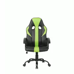 Beliani Silla De Oficina De Piel Sintética Negro/verde Lima SUCCESS -Sillas Ventas undef src sa picid 739409 type whitesh image