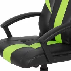 Beliani Silla De Oficina De Piel Sintética Negro/verde Lima SUCCESS -Sillas Ventas undef src sa picid 739412 type whitesh image scaled