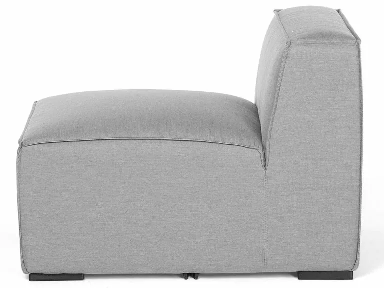 Beliani Sillón De Poliéster Gris AREZZO - Imagen 4