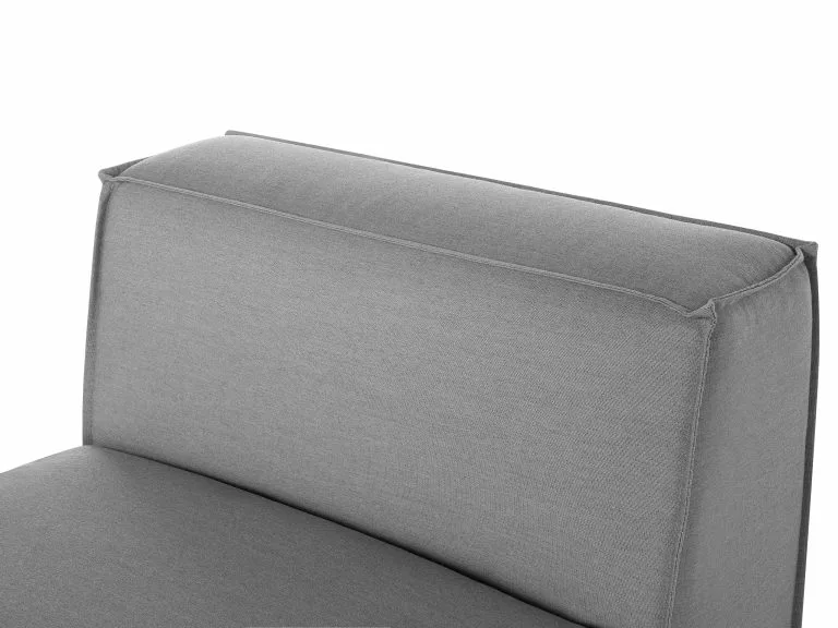 Beliani Sillón De Poliéster Gris AREZZO - Imagen 6