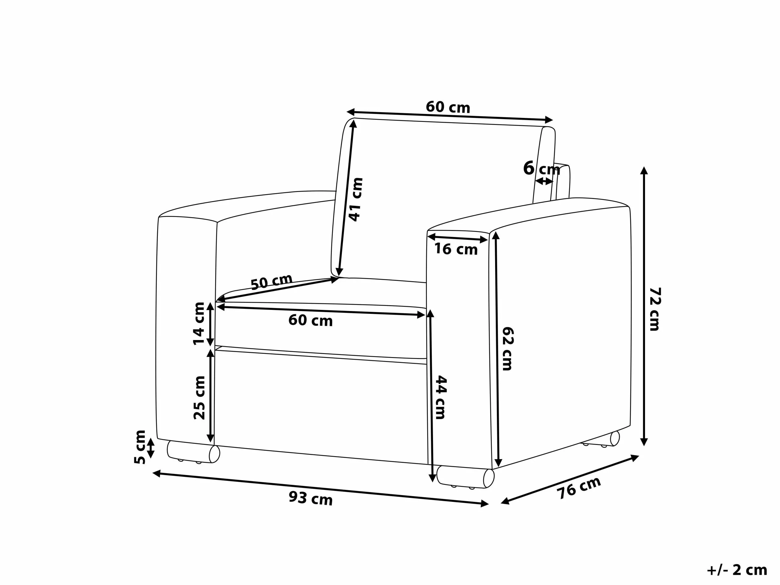 Beliani Sillón De Piel Marrón HELSINKI 10 Beliani Sillón De Piel Marrón HELSINKI - Imagen 8