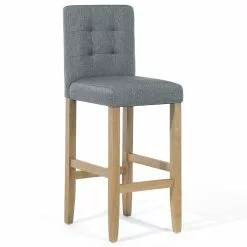 Beliani Conjunto De 2 Sillas De Bar De Poliéster Gris/madera Clara MADISON 17 Beliani Conjunto De 2 Sillas De Bar De Poliéster Gris/madera Clara MADISON -Sillas Ventas undef src sa picid 741093 type whitesh image scaled