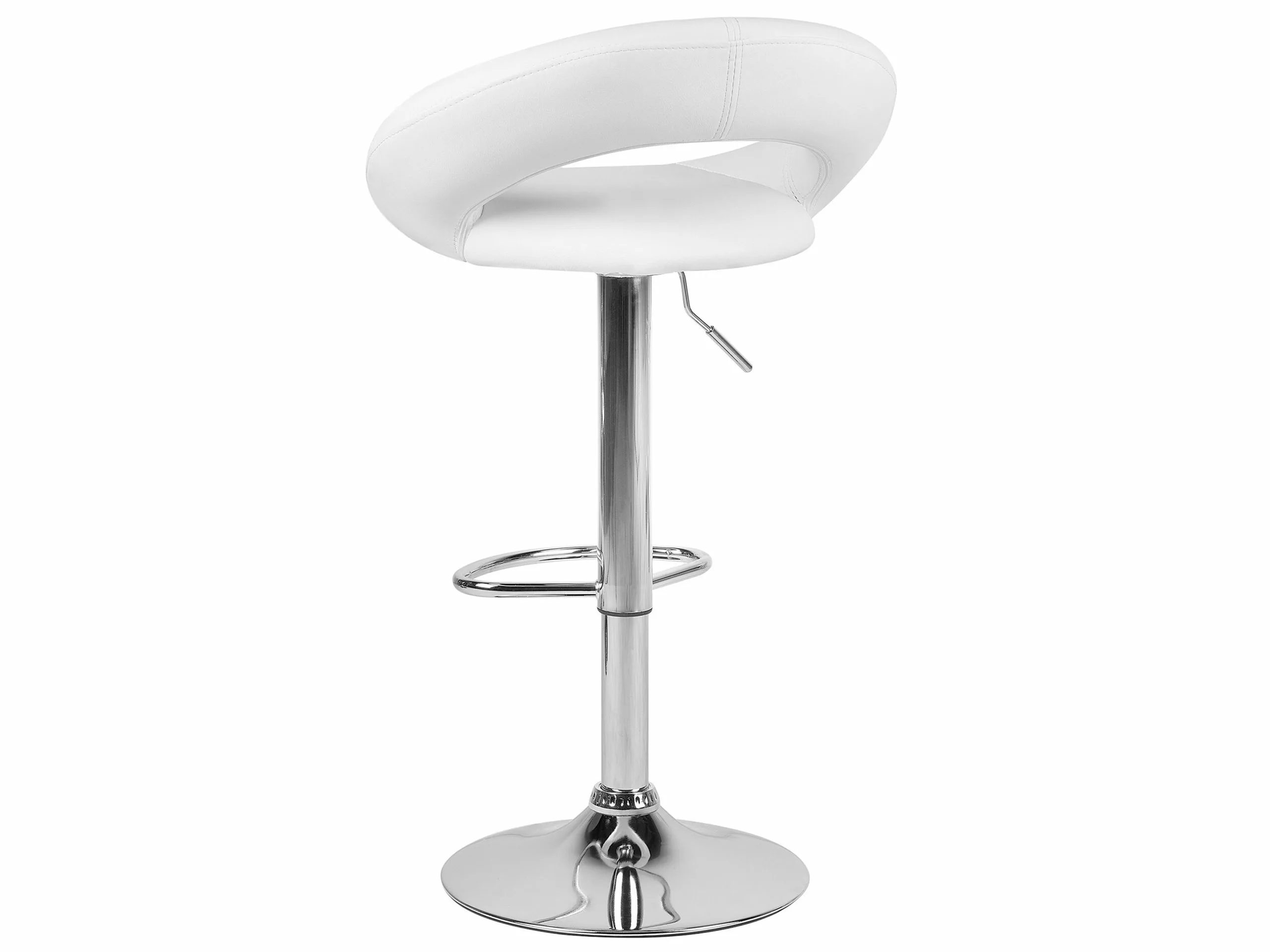 Beliani Conjunto De 2 Taburetes De Bar Blancos PEORIA - Imagen 5