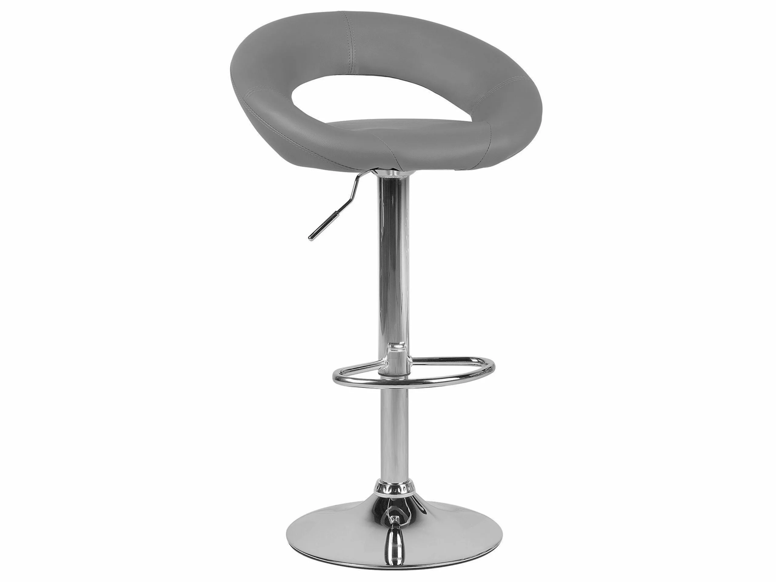 Beliani Conjunto De 2 Taburetes De Bar Grises PEORIA 5 Beliani Conjunto De 2 Taburetes De Bar Grises PEORIA - Imagen 3