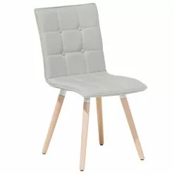 Beliani Conjunto De 2 Sillas De Comedor De Poliéster Gris Claro/madera Clara BROOKLYN -Sillas Ventas undef src sa picid 743936 type whitesh image scaled