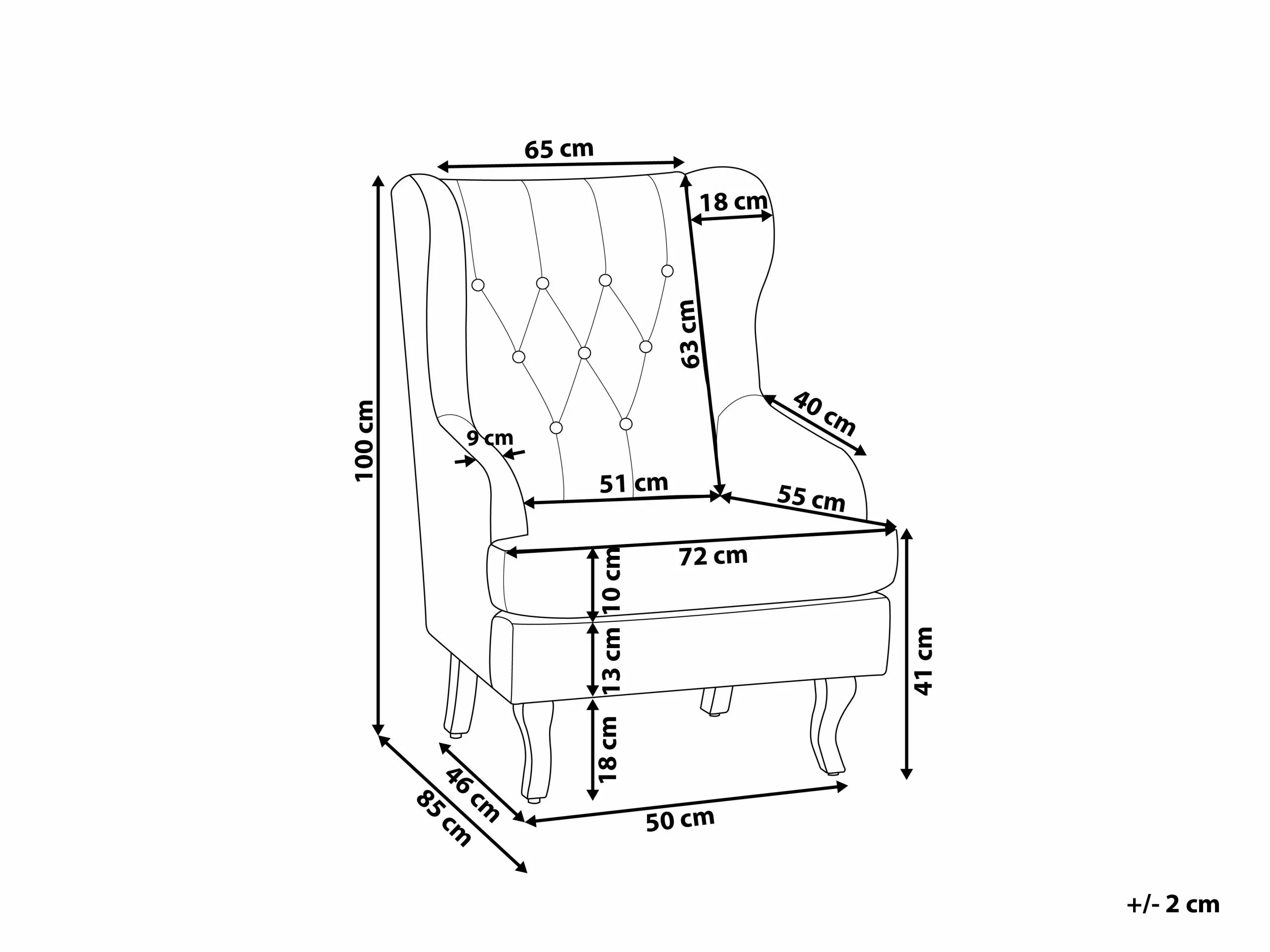 Beliani Sillón De Terciopelo Verde Oscuro/negro ALTA - Imagen 10