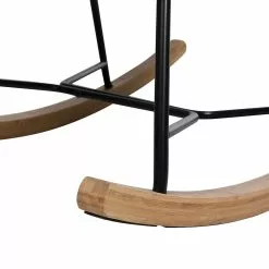 Beliani Silla Mecedora De Poliéster Amarillo/madera Clara/negro ARRIE -Sillas Ventas undef src sa picid 745346 type whitesh image scaled