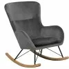 Beliani Silla Mecedora De Terciopelo Gris Oscuro/madera Clara/negro ELLAN 2 Beliani Silla Mecedora De Terciopelo Gris Oscuro/madera Clara/negro ELLAN -Sillas Ventas undef src sa picid 745369 type whitesh image