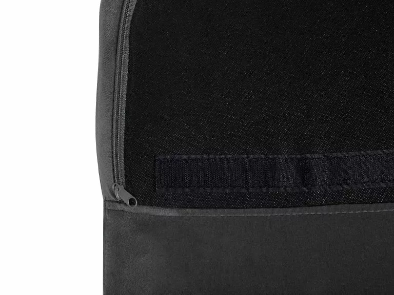 Beliani Silla Mecedora De Terciopelo Gris Oscuro/madera Clara/negro ELLAN - Imagen 6