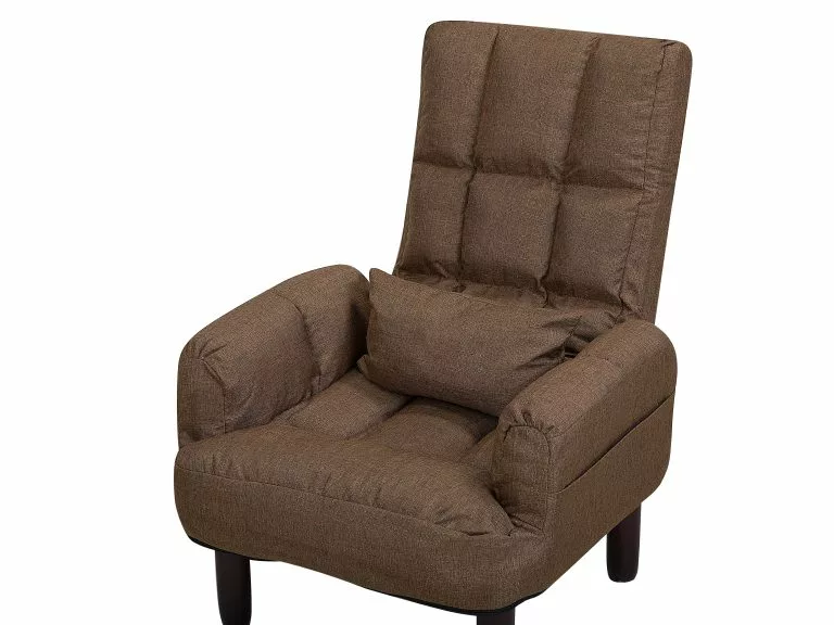 Beliani Sillón Reclinable Marrón Con Reposapiés OLAND 9 Beliani Sillón Reclinable Marrón Con Reposapiés OLAND - Imagen 7