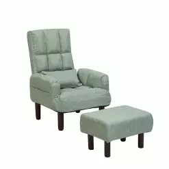 Beliani Sillón Reclinable Con Reposapiés Verde OLAND 14 Beliani Sillón Reclinable Con Reposapiés Verde OLAND -Sillas Ventas undef src sa picid 747393 type whitesh image