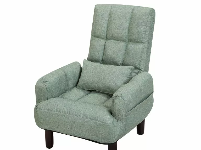 Beliani Sillón Reclinable Con Reposapiés Verde OLAND 9 Beliani Sillón Reclinable Con Reposapiés Verde OLAND - Imagen 7