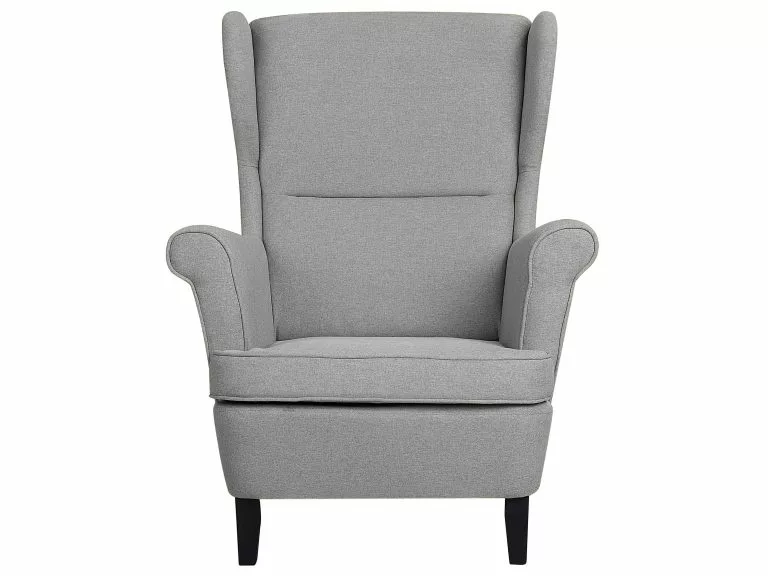 Beliani Sillón De Poliéster Gris/marrón ABSON - Imagen 7