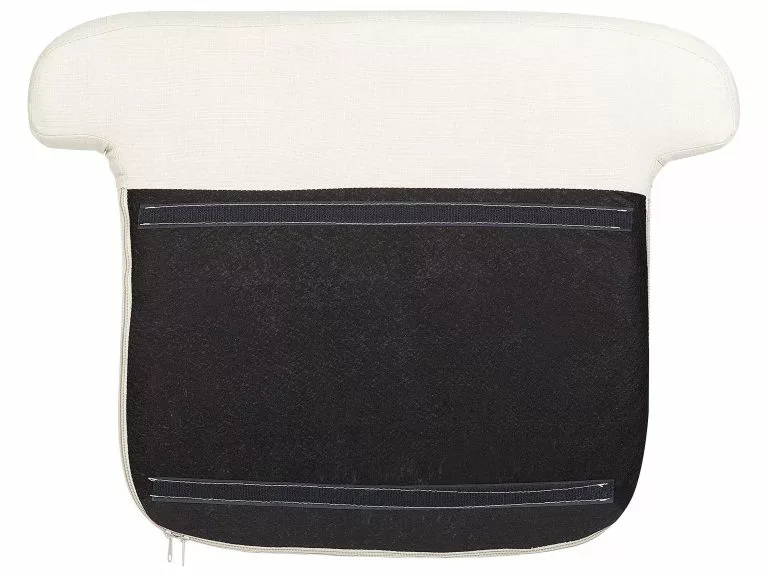 Beliani Sillón De Poliéster Beige Crema ELVERUM - Imagen 8