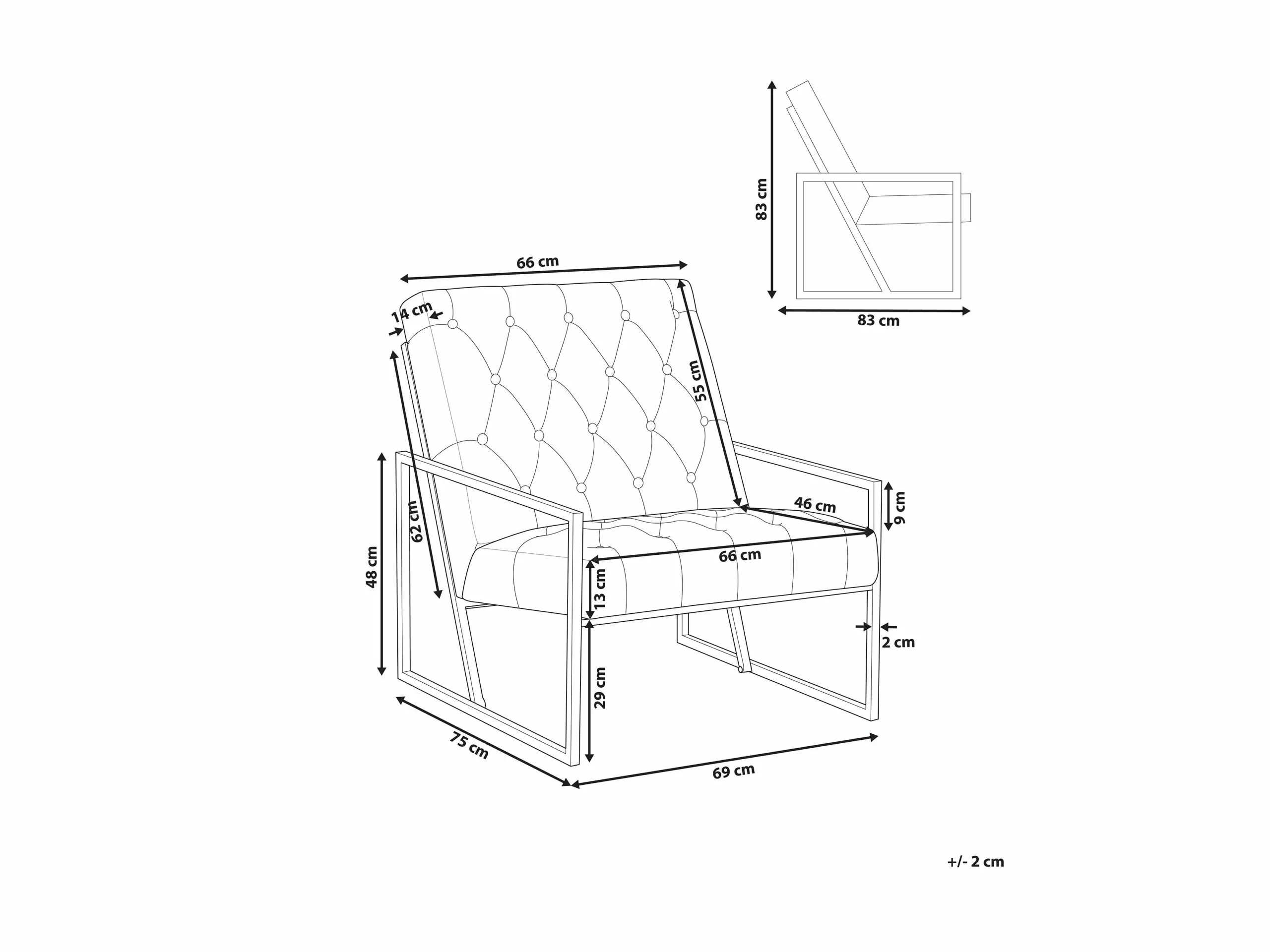 Beliani Sillón De Terciopelo Rosa HARSTAD 9 Beliani Sillón De Terciopelo Rosa HARSTAD - Imagen 7