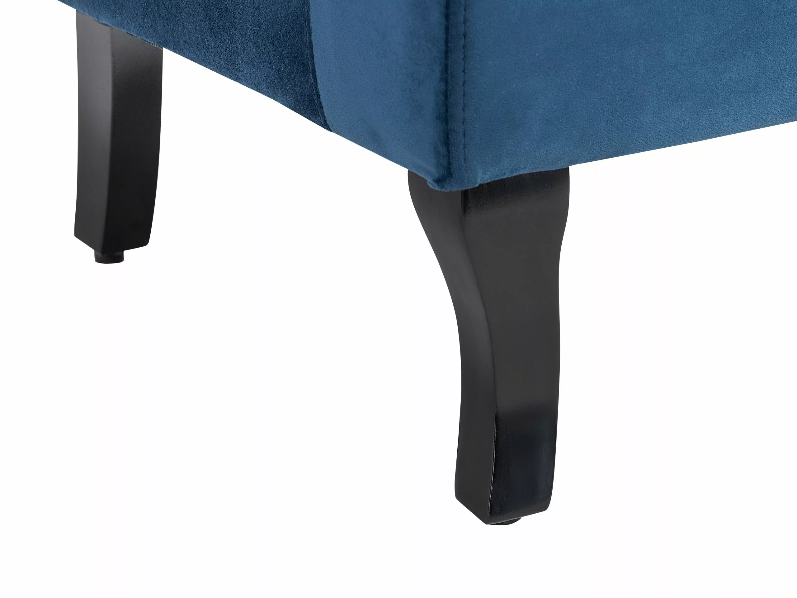 Beliani Sillón De Terciopelo Azul Oscuro/negro ALTA 9 Beliani Sillón De Terciopelo Azul Oscuro/negro ALTA - Imagen 7