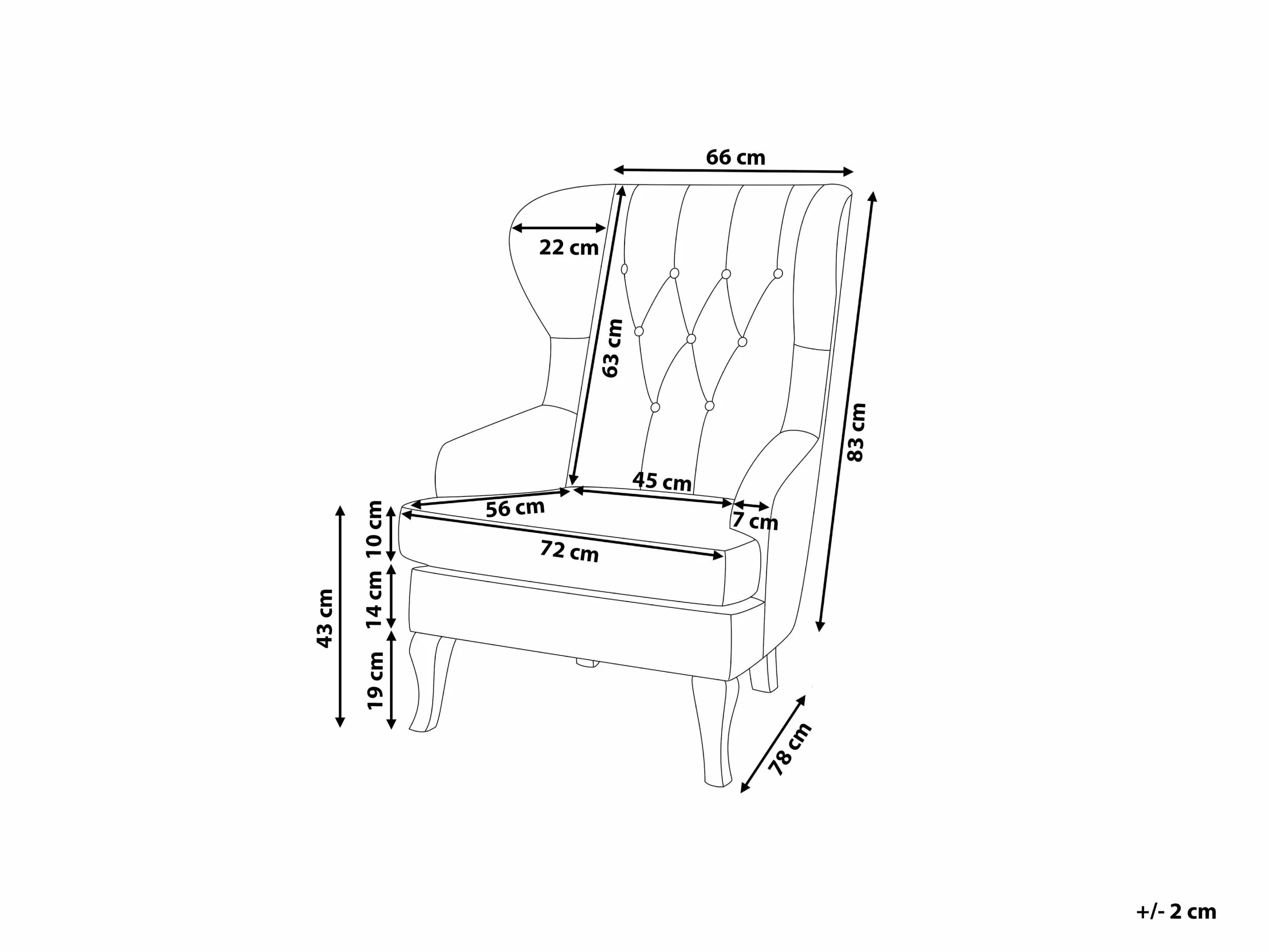 Beliani Sillón De Poliéster Amarillo/negro ALTA - Imagen 8