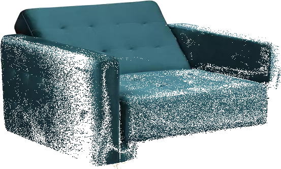 Beliani Sillón De Terciopelo Verde Azulado ABERDEEN - Imagen 4