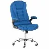 Beliani Silla De Oficina Reclinable De Poliéster Azul/negro/plateado ROYAL -Sillas Ventas undef src sa picid 752141 type whitesh image