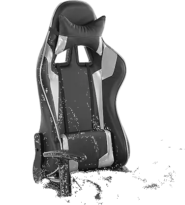 Beliani Silla De Oficina Reclinable De Piel Sintética Negro/plateado KNIGHT - Imagen 3