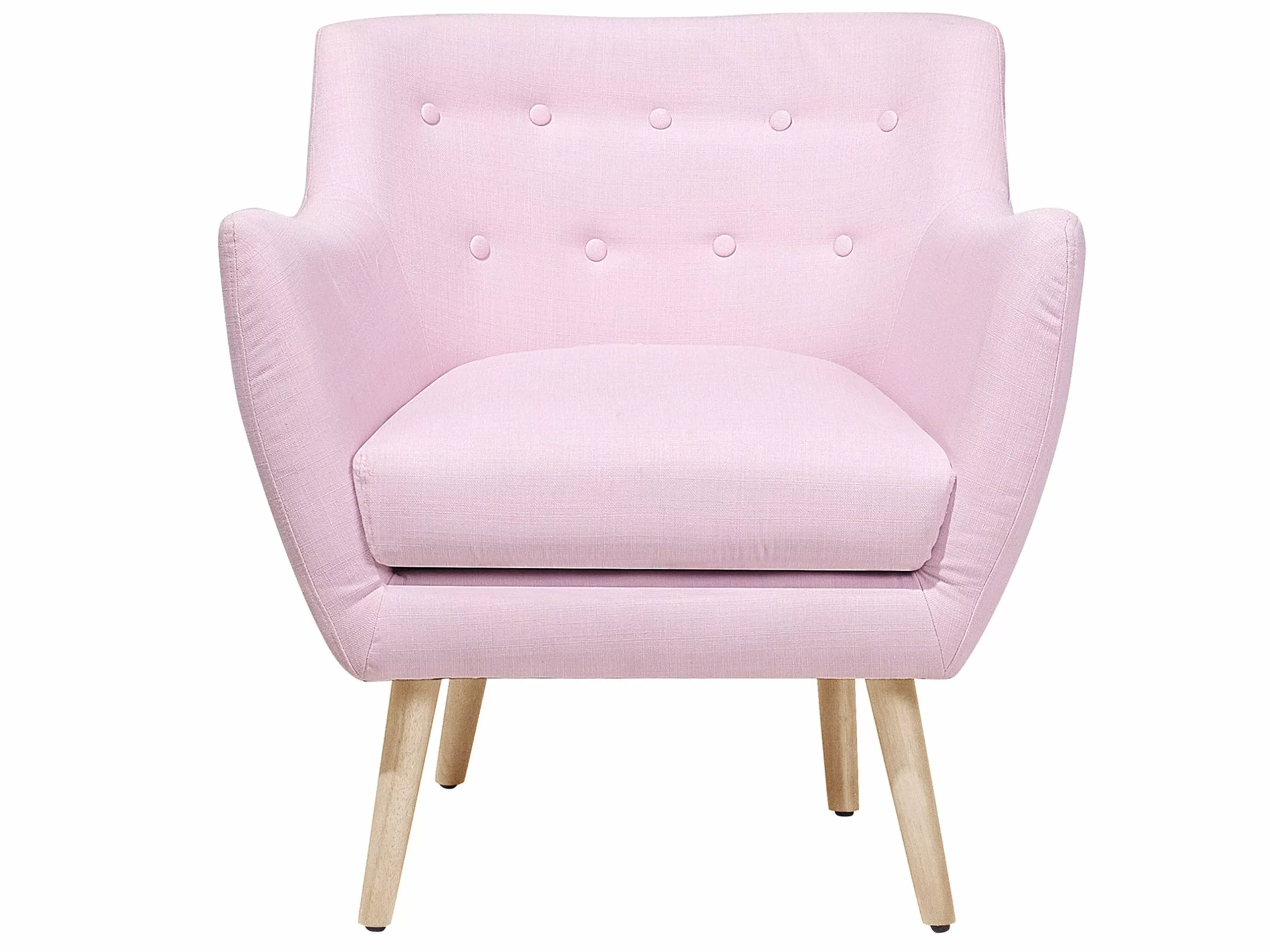 Beliani Sillón Rosa Pastel DRAMMEN - Imagen 4