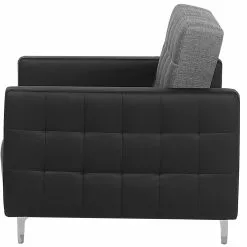 Beliani Sillón Tapizado Gris Claro/negro ABERDEEN -Sillas Ventas undef src sa picid 752932 type whitesh image scaled