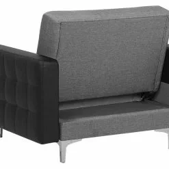 Beliani Sillón Tapizado Gris Claro/negro ABERDEEN -Sillas Ventas undef src sa picid 752933 type whitesh image scaled