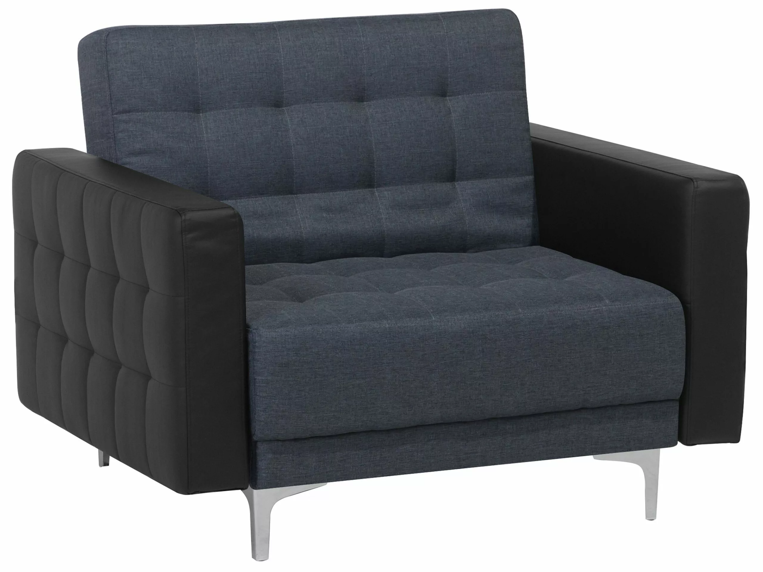 Beliani Sillón Tapizado Gris Oscuro/negro ABERDEEN 3 Beliani Sillón Tapizado Gris Oscuro/negro ABERDEEN