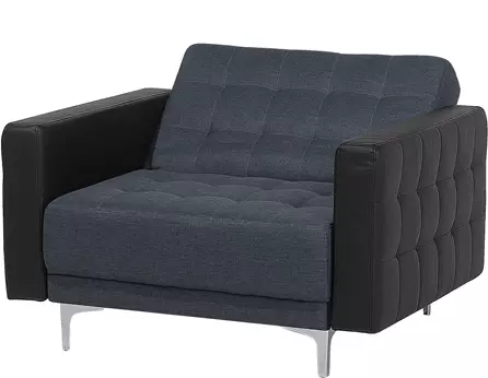 Beliani Sillón Tapizado Gris Oscuro/negro ABERDEEN 5 Beliani Sillón Tapizado Gris Oscuro/negro ABERDEEN - Imagen 3