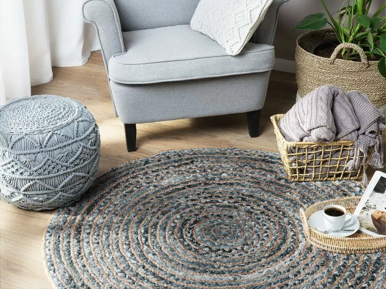 Beliani Sillón De Poliéster Gris/marrón ABSON - Imagen 6