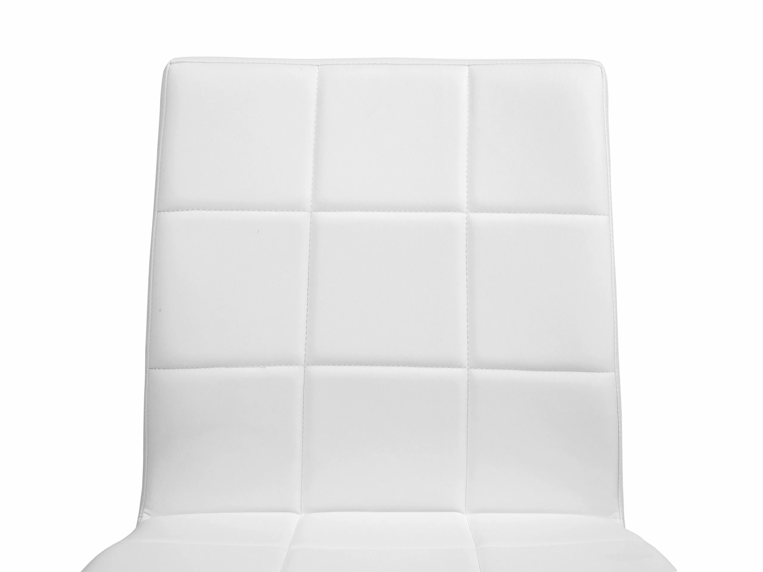 Beliani Conjunto De 2 Sillas De Comedor De Piel Sintética Blanco/plateado KIRON - Imagen 9