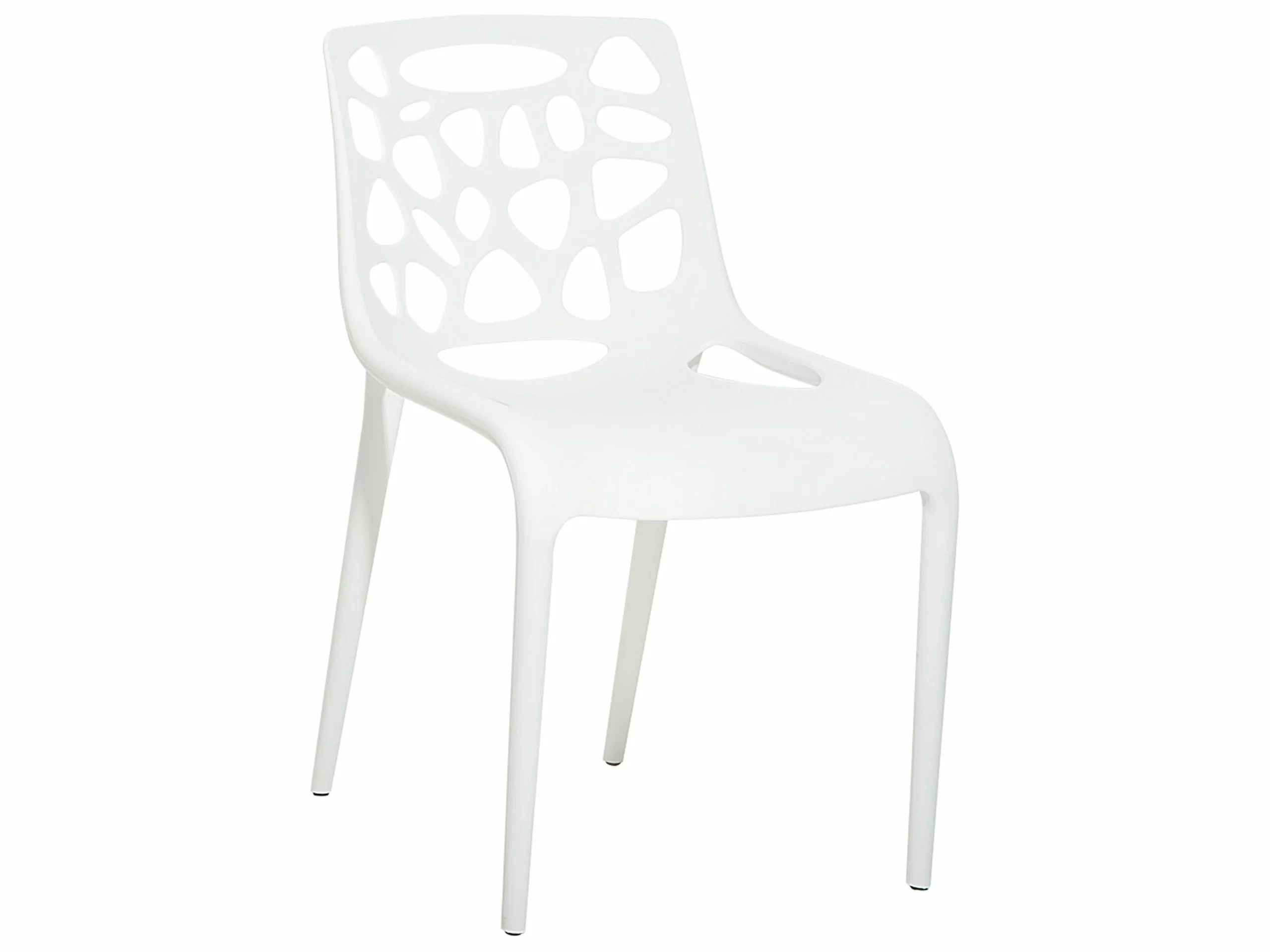 Beliani Silla De Comedor Blanca MORGAN - Imagen 4