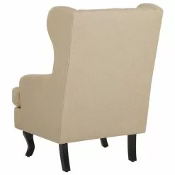 Beliani Sillón De Poliéster Beige/negro ALTA -Sillas Ventas undef src sa picid 762037 type whitesh image scaled