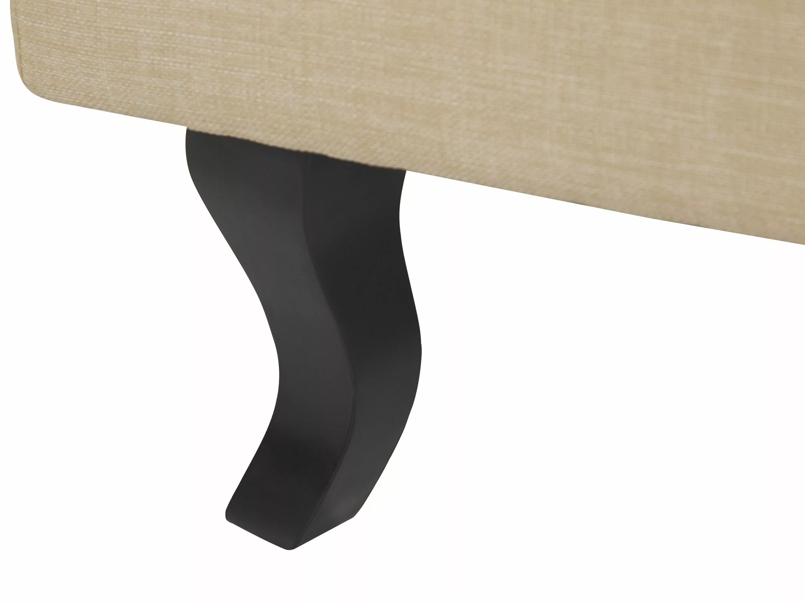 Beliani Sillón De Poliéster Beige/negro ALTA - Imagen 6